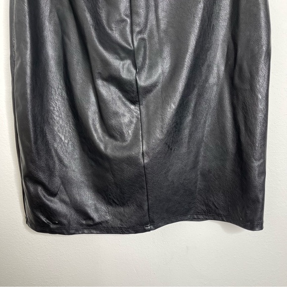 COMMANDO Black Faux Leather Pencil Midi Skirt Size L Lined Revolve - Picture 12 of 16